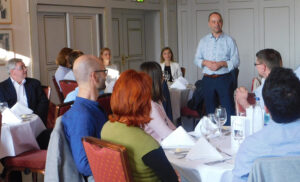 Dr.-Ing. Frank Petzold with participants at BIM Dinner, 2021